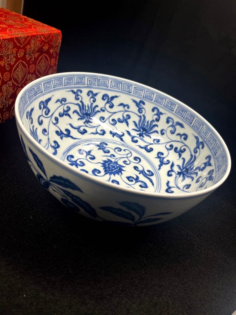 【大明宣徳年製】中国骨董品　アンテーク 大碗 どんぶり　在銘　瓷器