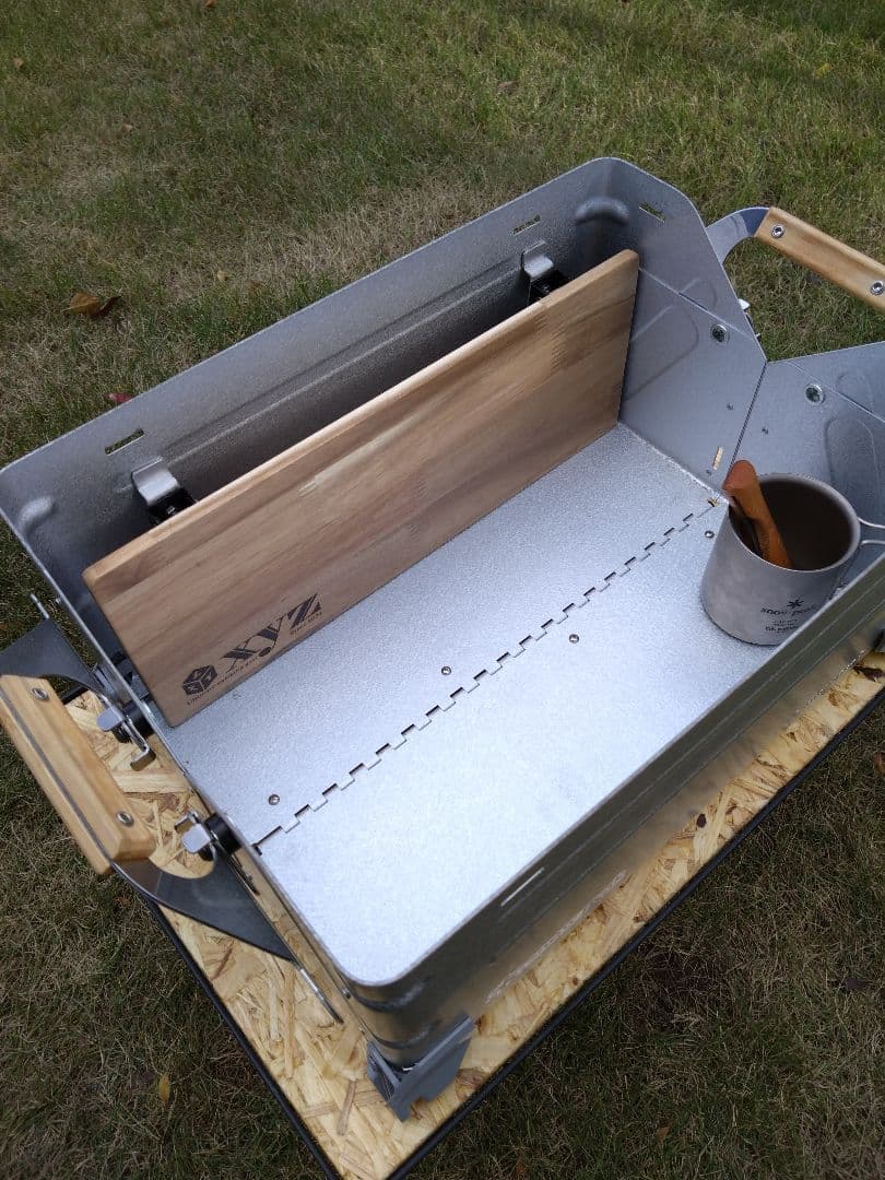 スノーピーク　シェルフコンテナ25用　スライド天板＆サイドテーブル＆サイドバー