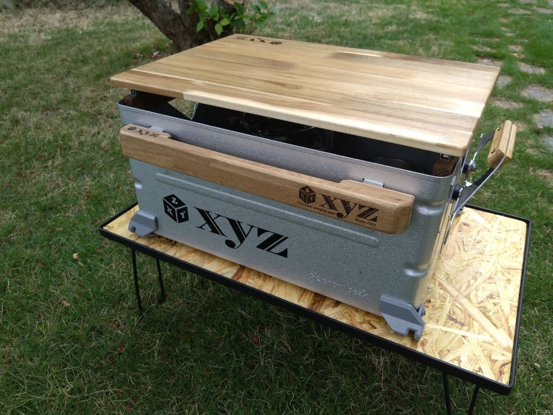 スノーピーク　シェルフコンテナ25用　スライド天板＆サイドテーブル＆サイドバー