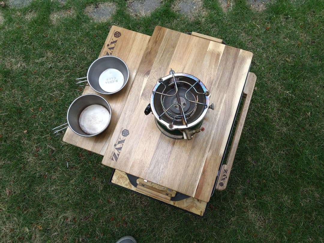 スノーピーク　シェルフコンテナ25用　スライド天板＆サイドテーブル＆サイドバー