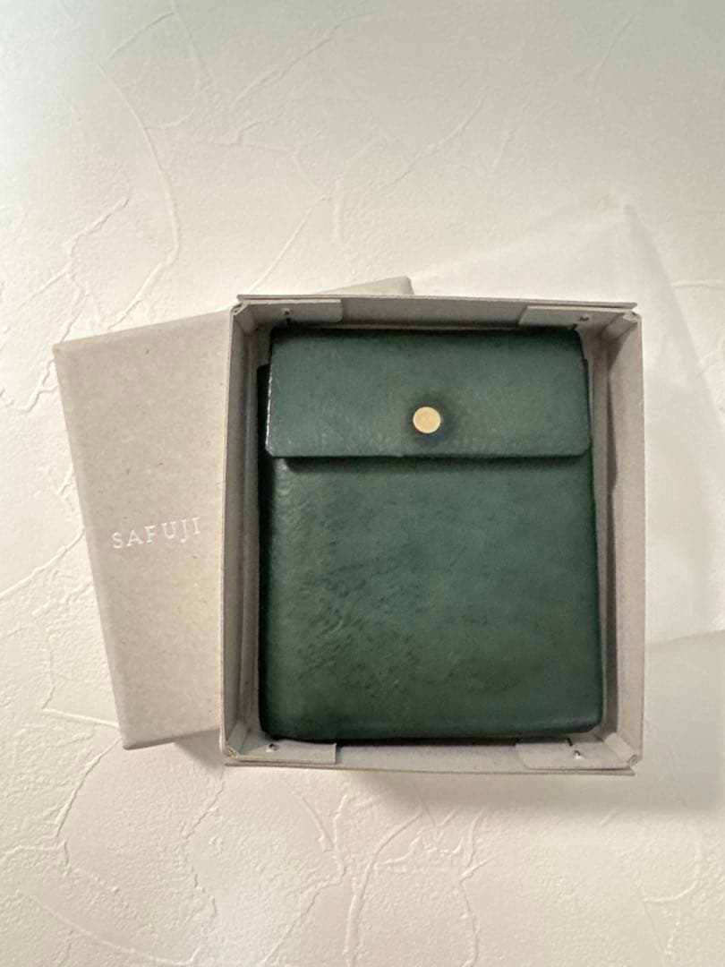 safuji　ミニ折り財布　グレイブルー