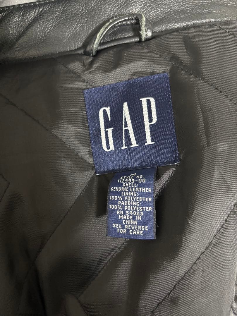 美品　希少サイズ　90s〜00s OLD GAP シングルライダースジャケット