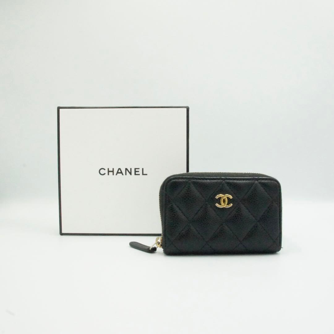CHANEL シャネル ケース マトラッセ ブラック キャビアスキン