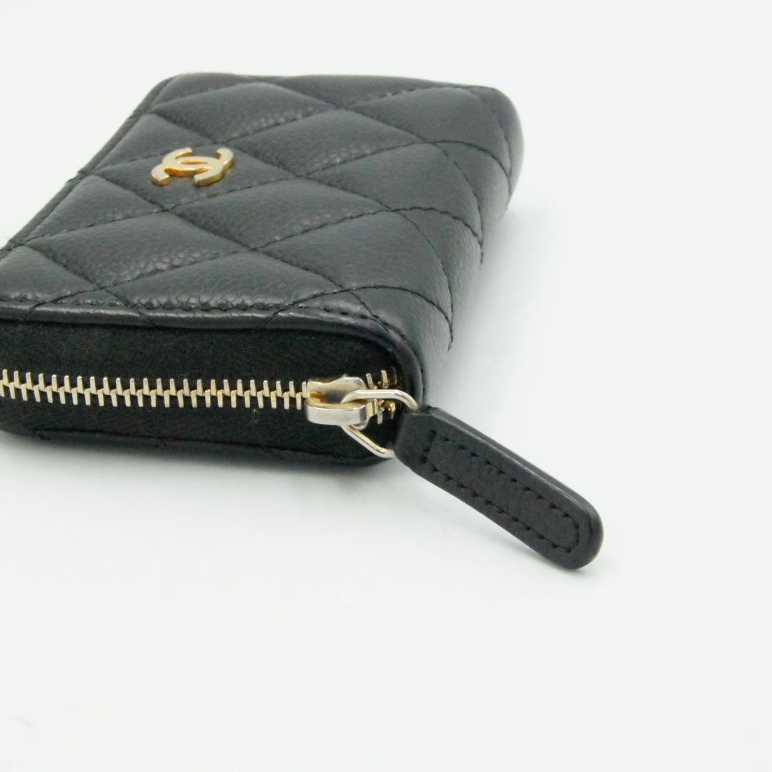 CHANEL シャネル ケース マトラッセ ブラック キャビアスキン