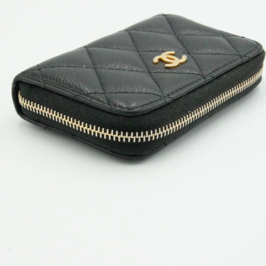 CHANEL シャネル ケース マトラッセ ブラック キャビアスキン