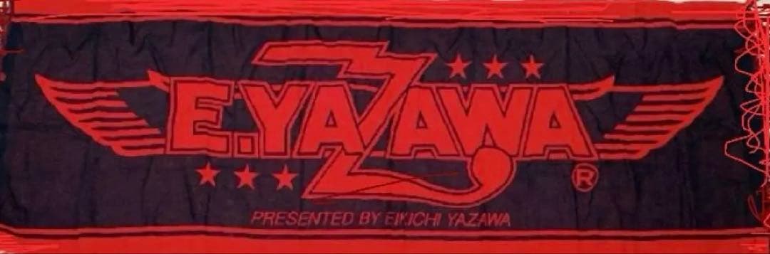 マルチクロス　ロゴ　レッド　ブラック　矢沢永吉　スカーフ