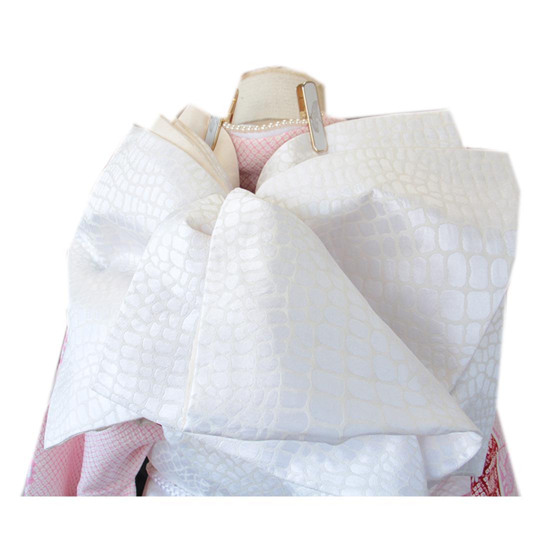 ほぼフルセット振袖8点セット丈169cmロリータピンク絞り風帯新品成人式RO28