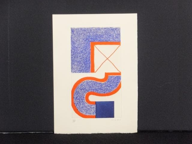 現代美術　菅井汲　直筆サイン『BLEU・S・SOLEIL』エッチング 0723S