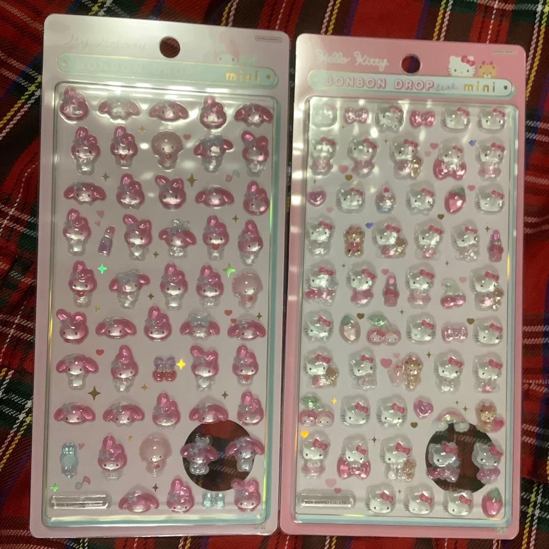 【1月10日購入!】サンリオ　ボンボンドロップシール《国内正規品》8枚コンプ