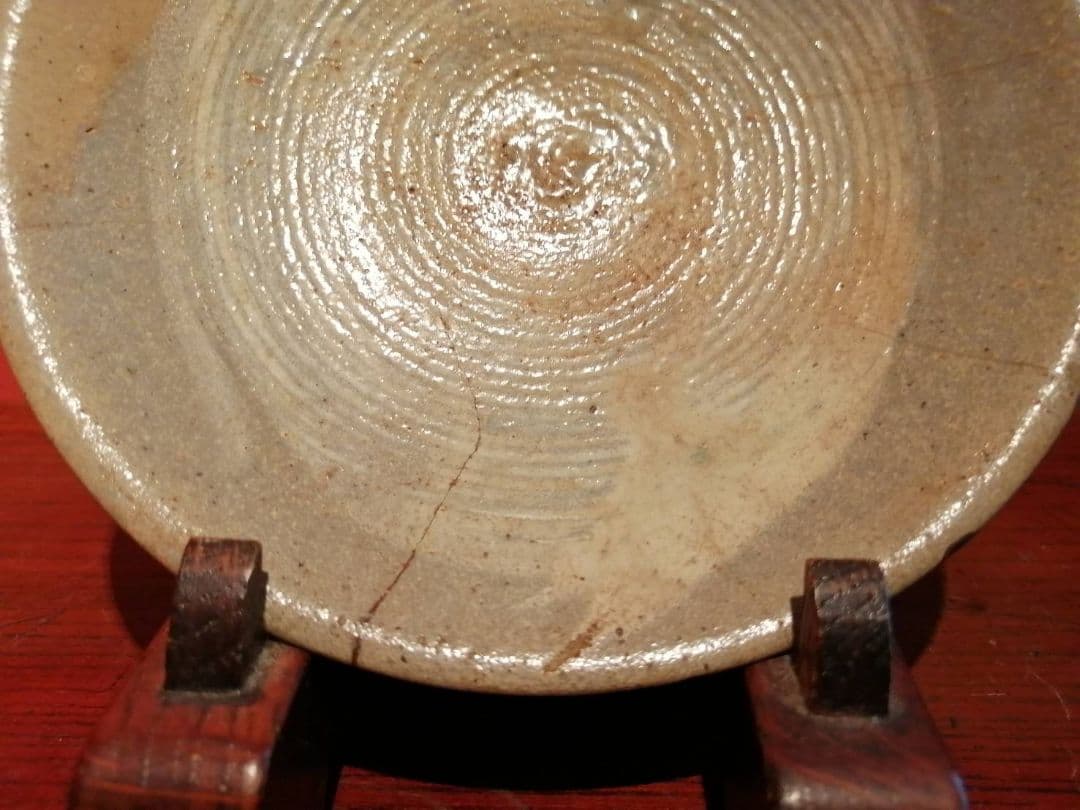 李朝初期　刷毛目皿