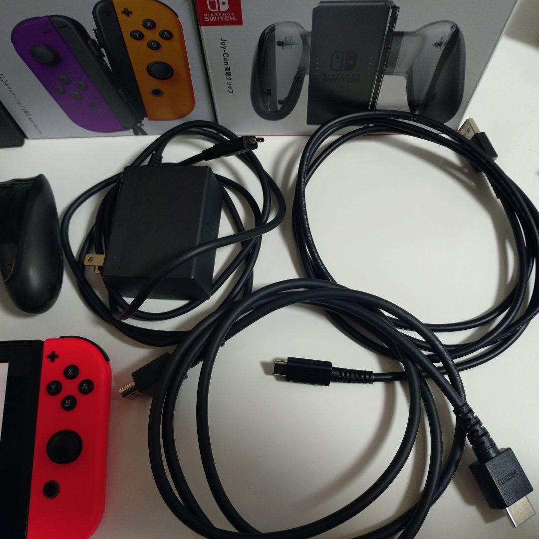 Nintendo Switch 本体 ジョイコン4色付き