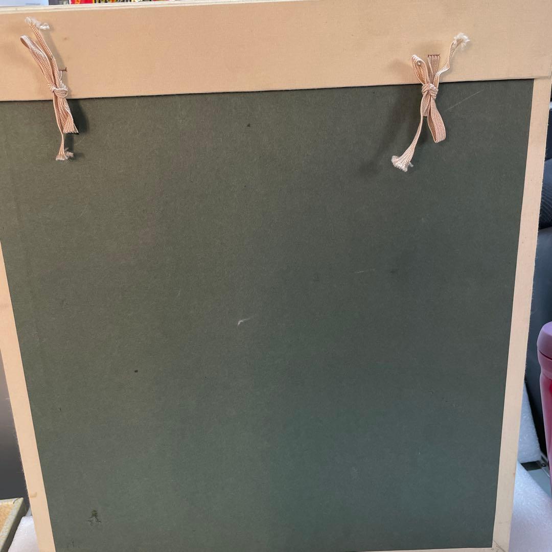 油彩画 橋の風景 ゴールドフレーム Ari 1994 山本亜稀　QW4395