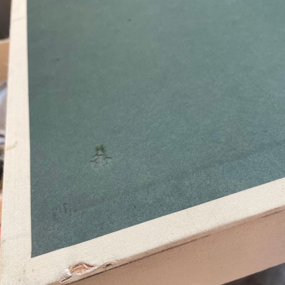 油彩画 橋の風景 ゴールドフレーム Ari 1994 山本亜稀　QW4395