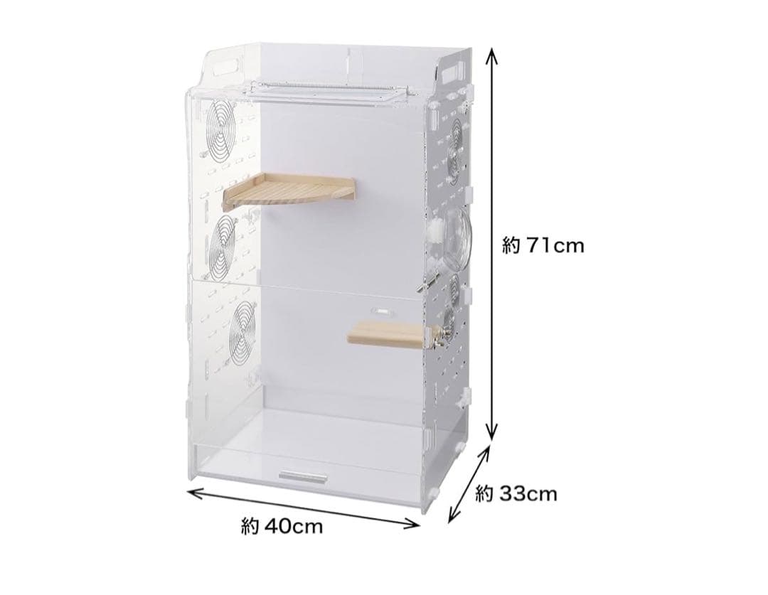 GEXアクリルケージ390high-l フクロモモンガ アクリルルーム