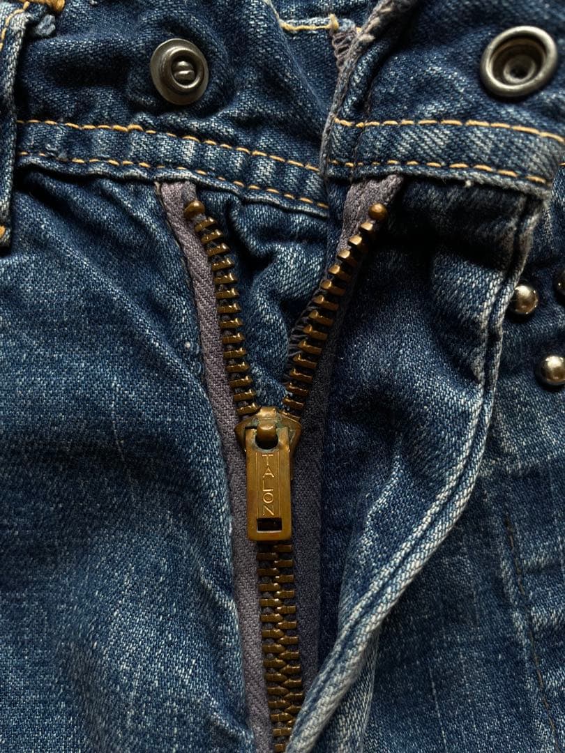 50s vintage デニム　ペインターパンツ　股リベ　大戦　キッズ　スタッズ