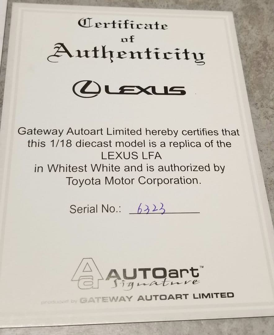 【美品⠀】オートアート 1/18 レクサス LFA