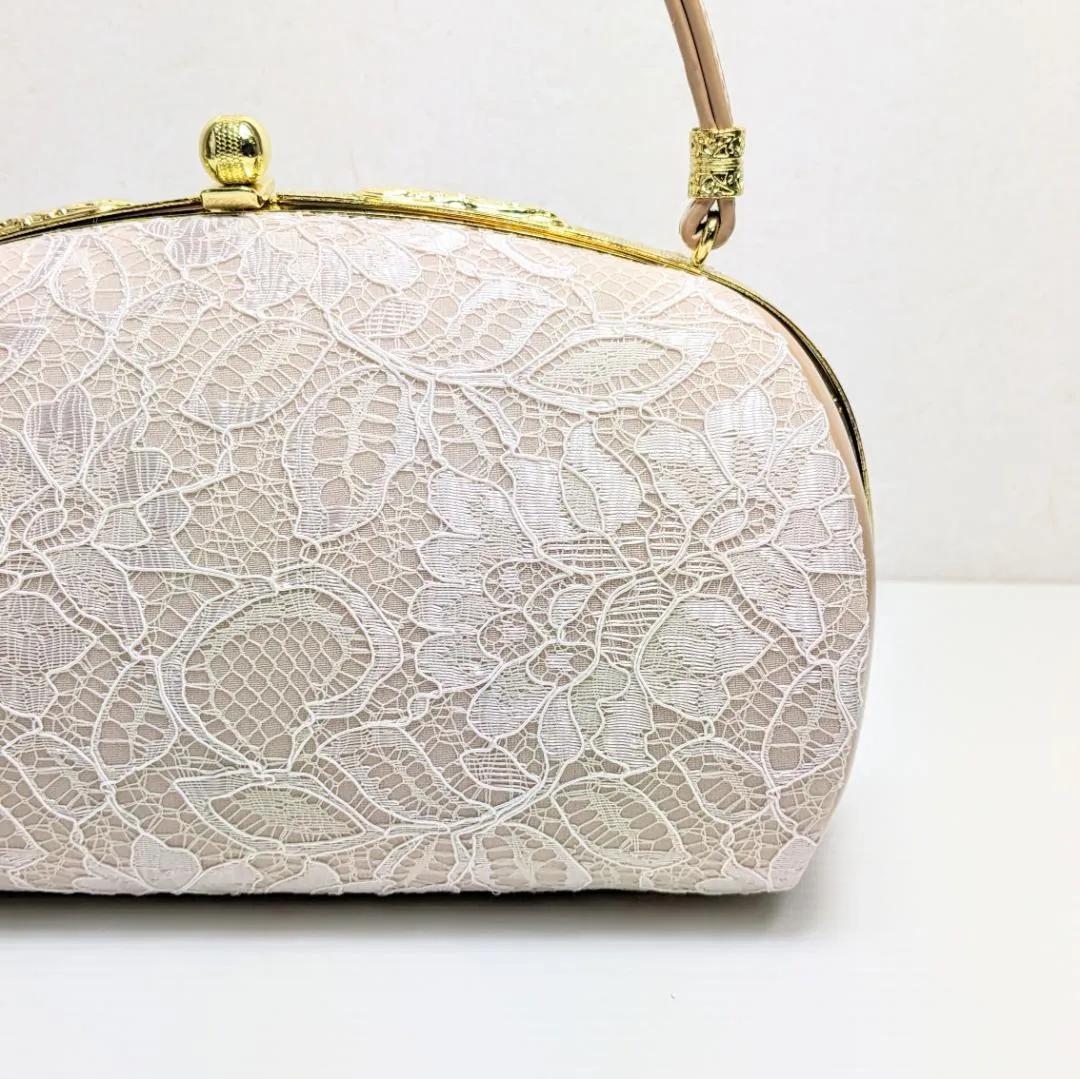 草履 バッグ セット レース ベージュ ゴールド フリーサイズ u61