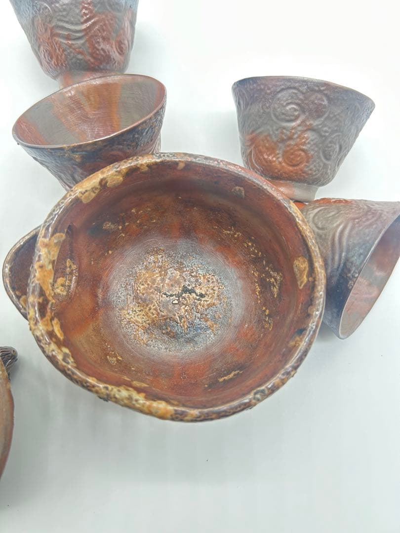 茶道具セット 宝瓶 茶碗7個と急須 身在名