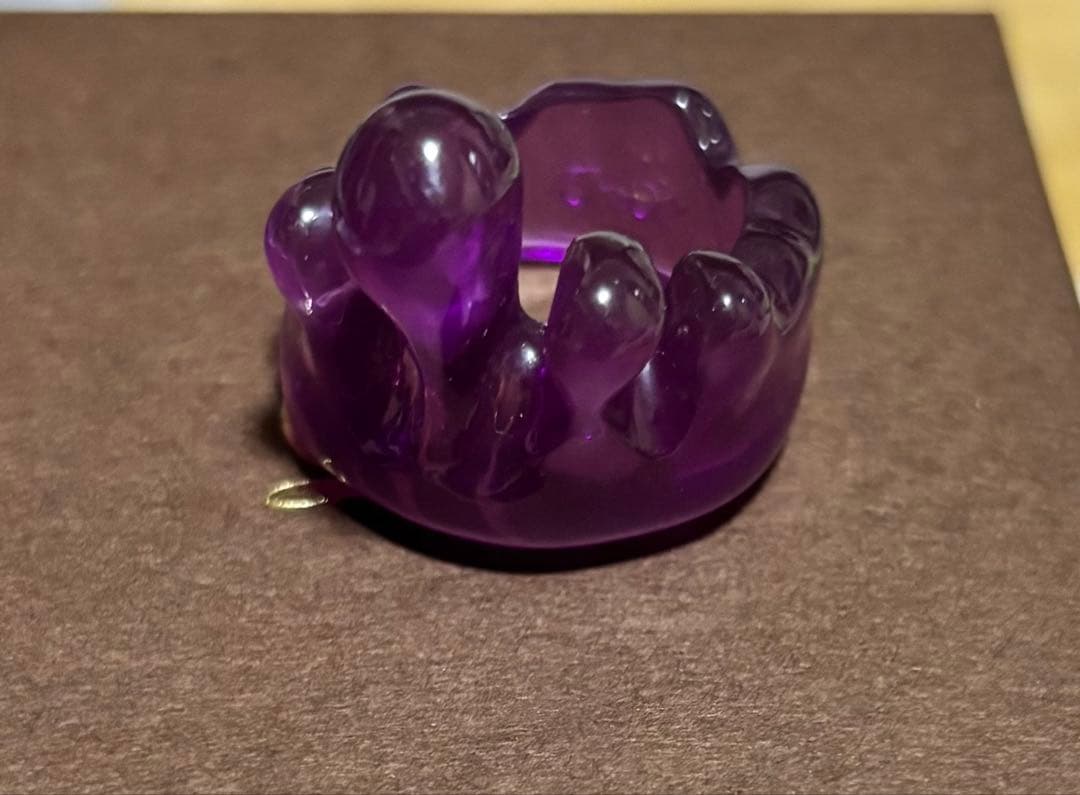 Q-pot.メルトリング クリアパープル Mサイズ