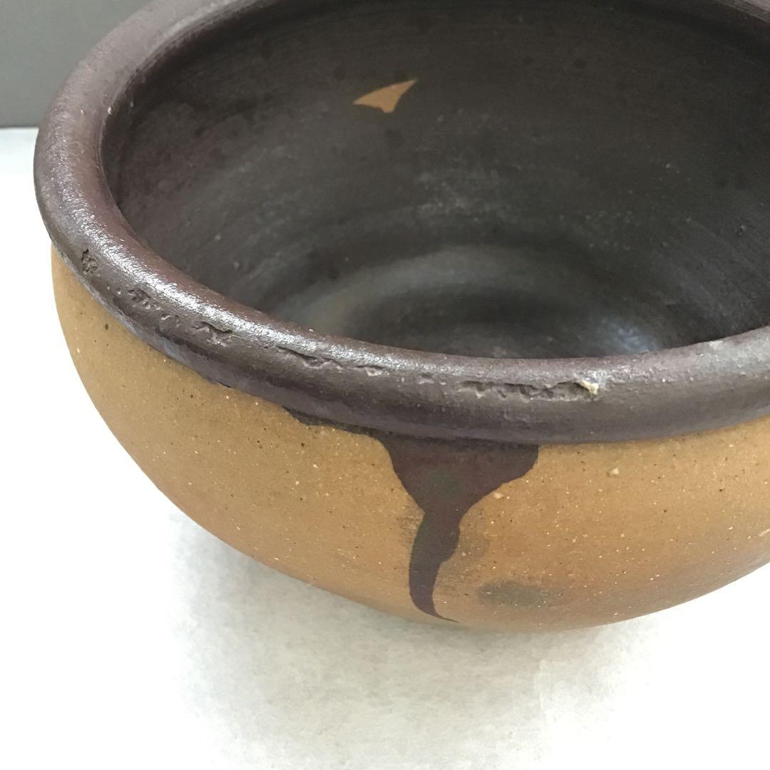 茶道具　南蛮内渋建水　八幡窯　堀野証嗣作　栞　共箱　S130KS