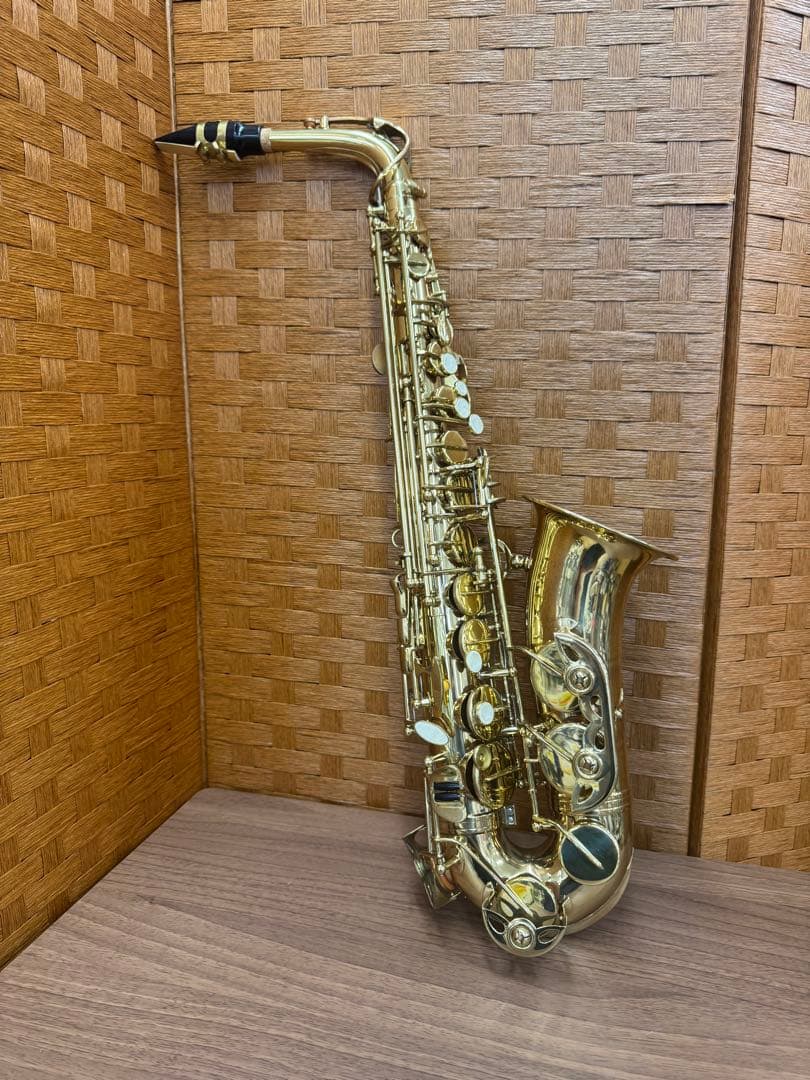 F053　メーカー不明　楽器　管楽器　アルトサックス　ケース付