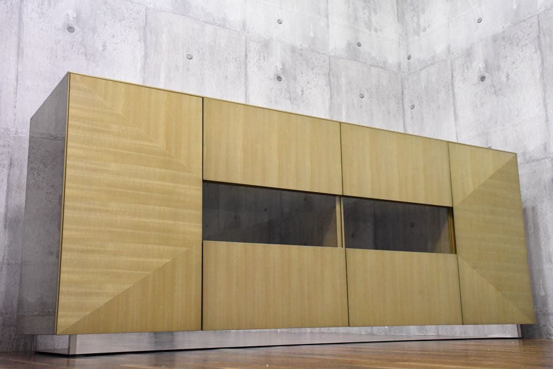 EHK32 美品 IDC大塚家具 デコレ サイドボード 79万 バスウッド材