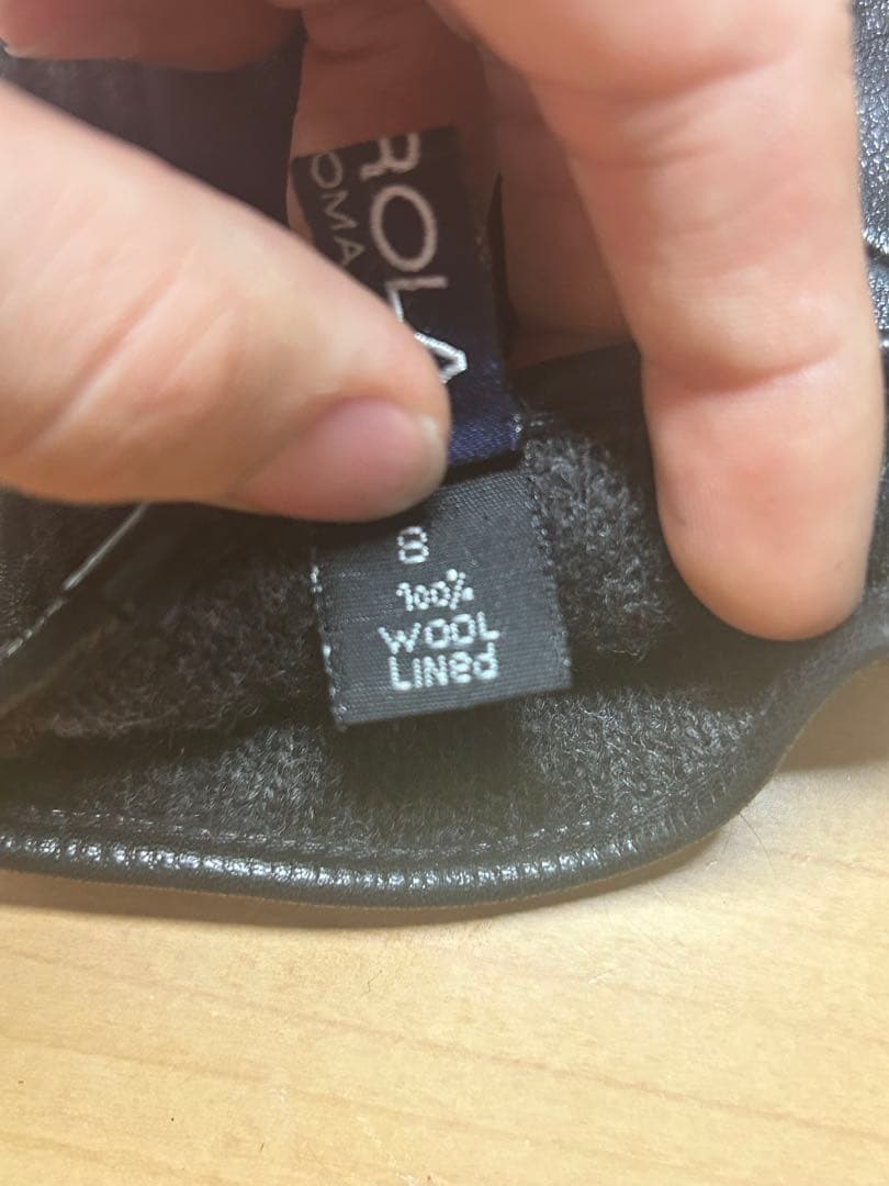 MEROLA レザー 5本指手袋 黒