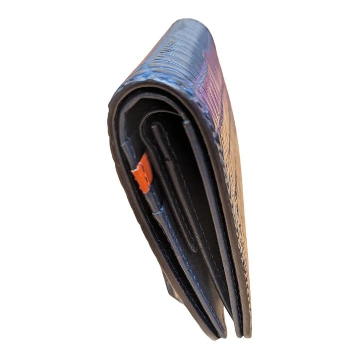 【新品未使用】ポールスミス　二つ折り　クロコ型押し　財布　ネイビー