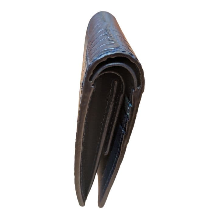 【新品未使用】ポールスミス　二つ折り　クロコ型押し　財布　ネイビー