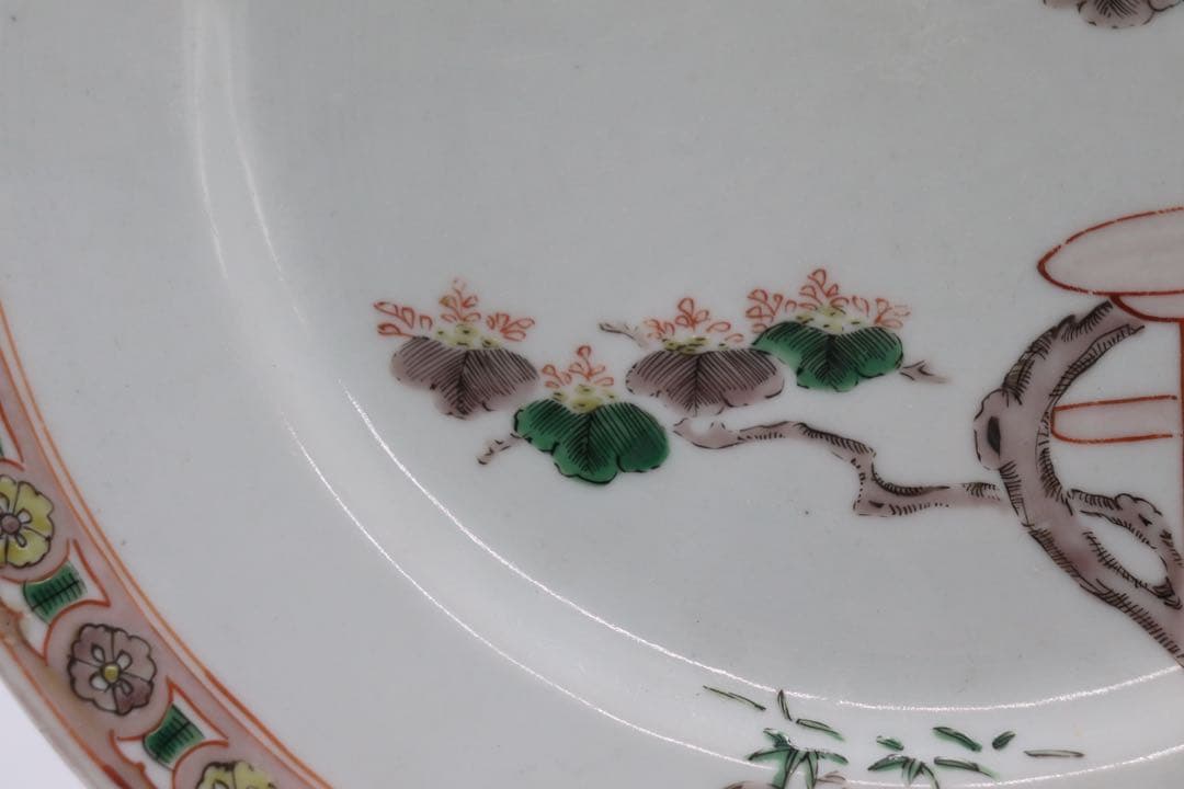 中国　康熙伊万里　鳳紋大皿　木箱入　送料込み1229