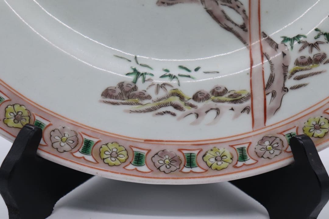 中国　康熙伊万里　鳳紋大皿　木箱入　送料込み1229