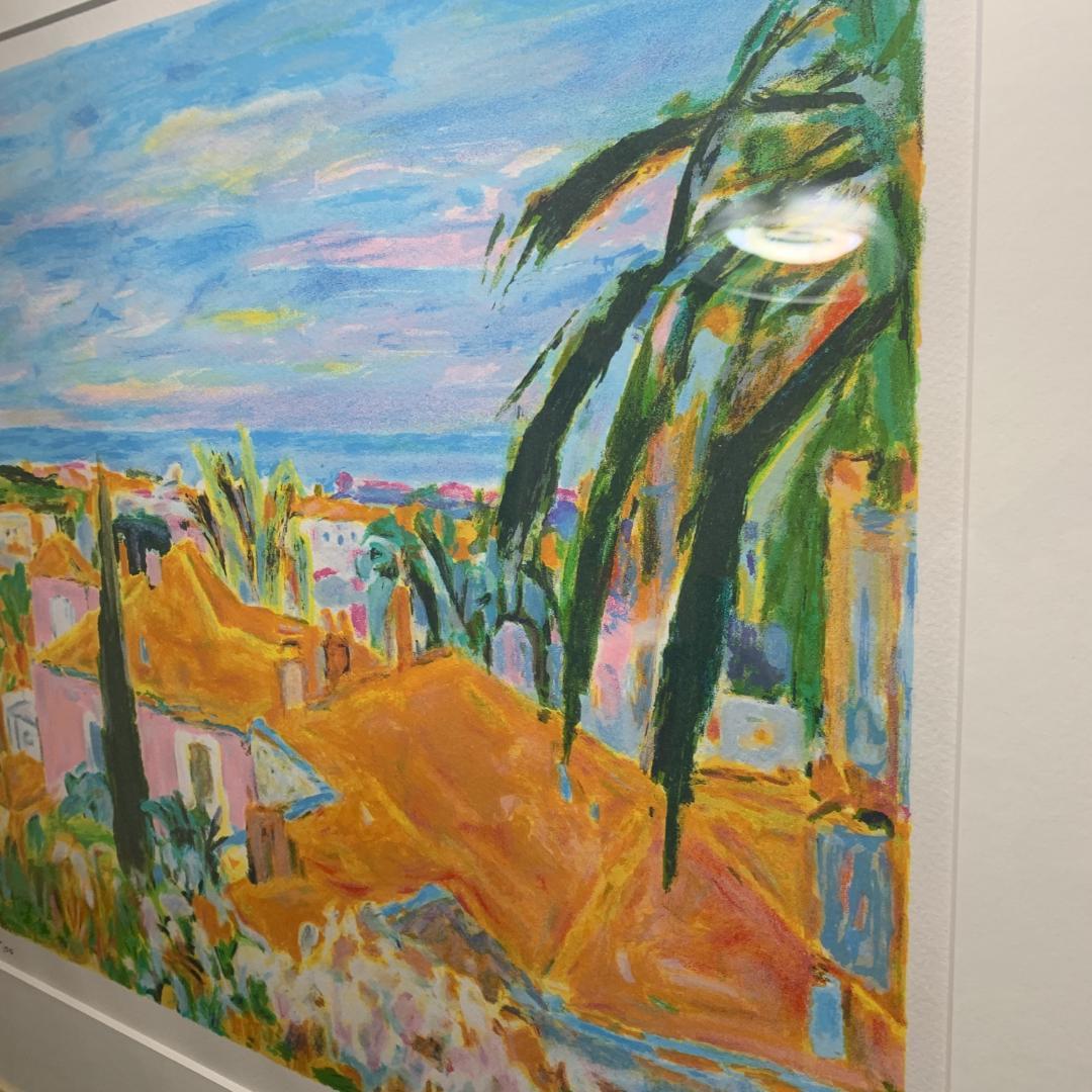 神下雄吉【ル・カネの風景】シルクスクリーン 直筆サイン　リトグラフ