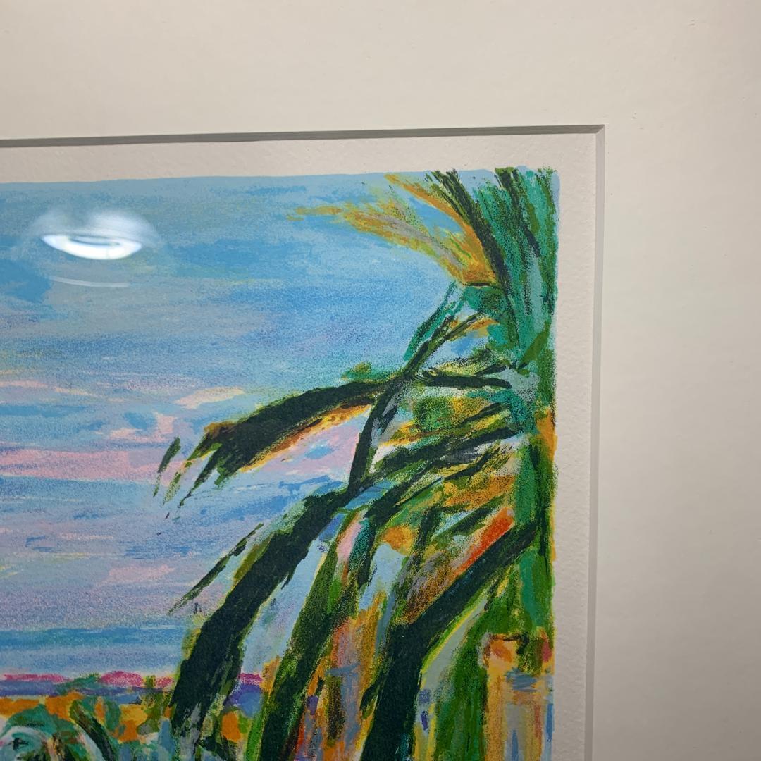 神下雄吉【ル・カネの風景】シルクスクリーン 直筆サイン　リトグラフ