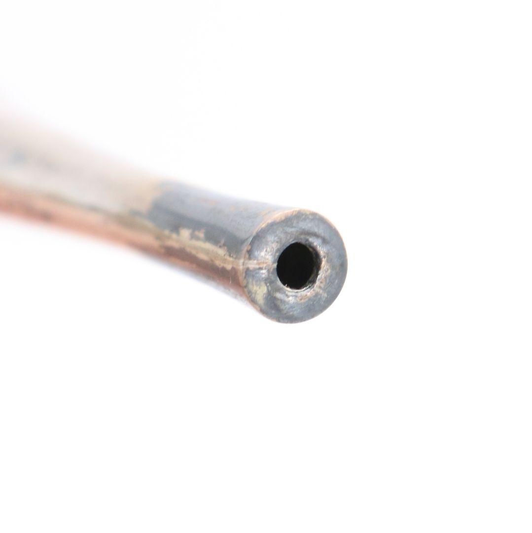 田中野夫 金工師 木村清五郎作 南鐐煙管 一双 純銀刻印　C700　NT7