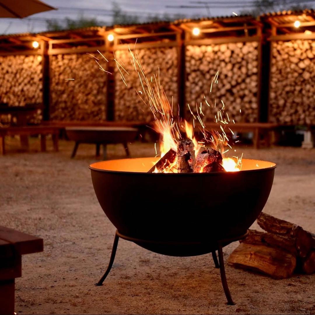 B 新品 アウトレット ファイヤーピット ボウル 81cm 焚き火台 大型 深型