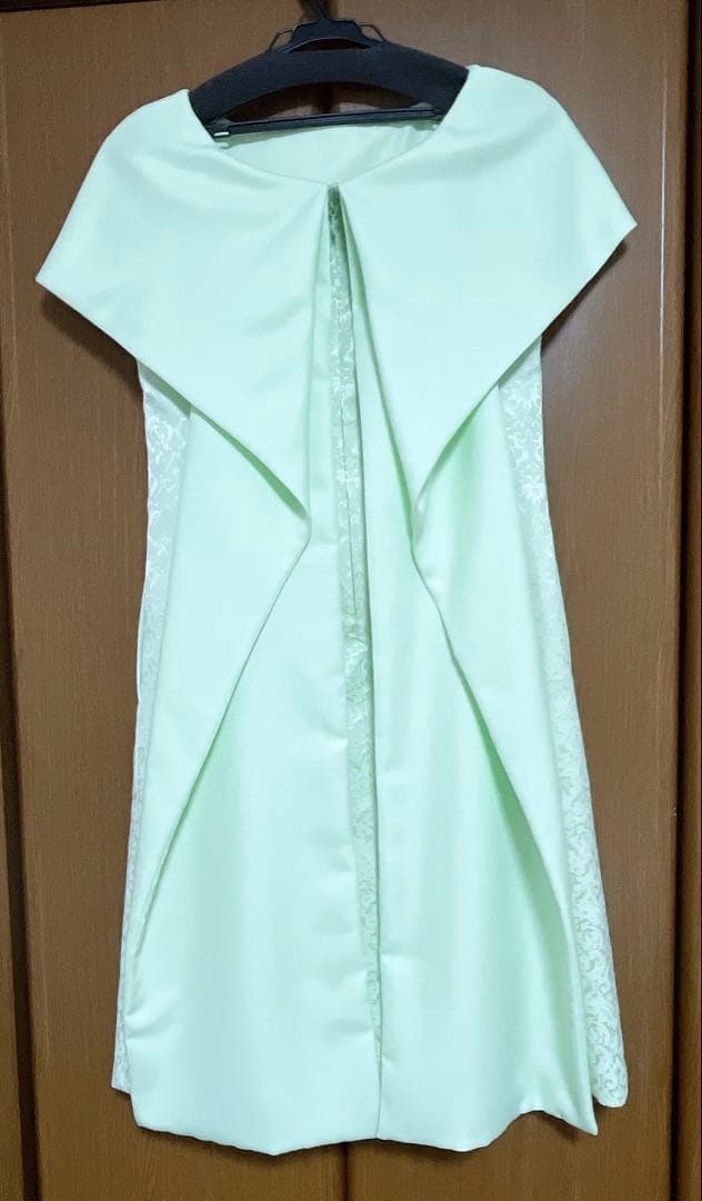 セルフォード　ジャガードケープドレス　ミントカラー