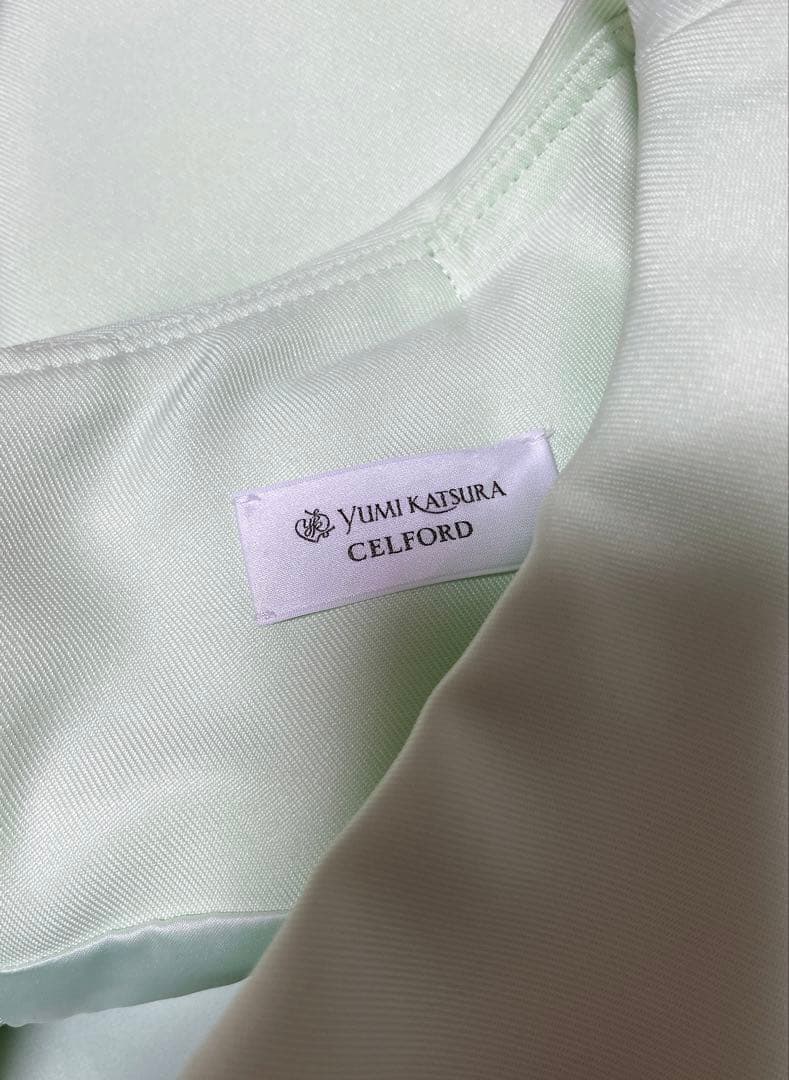 セルフォード　ジャガードケープドレス　ミントカラー