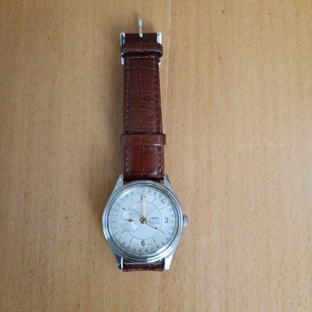 ORIS 自動巻き 腕時計 シルバー/ブラウン