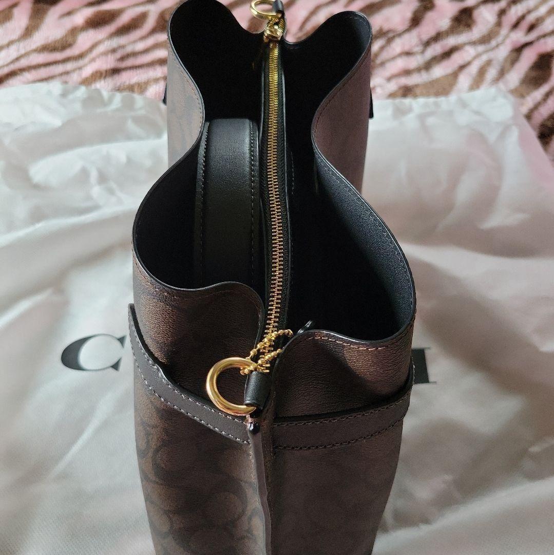 COACH ブラウンレザー ショルダーバック