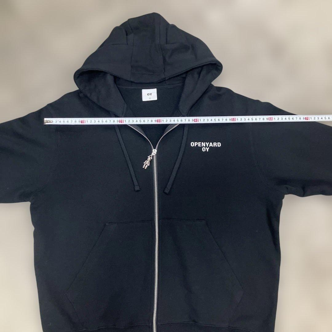 OY ジップアップパーカー　ブラック L〜XL
