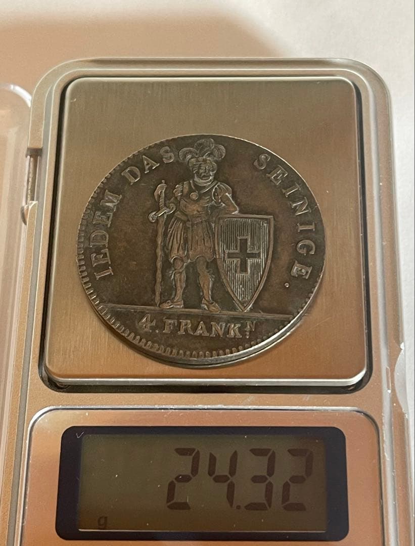 【1816年】スイス アッペンツェル 4フラン銀貨