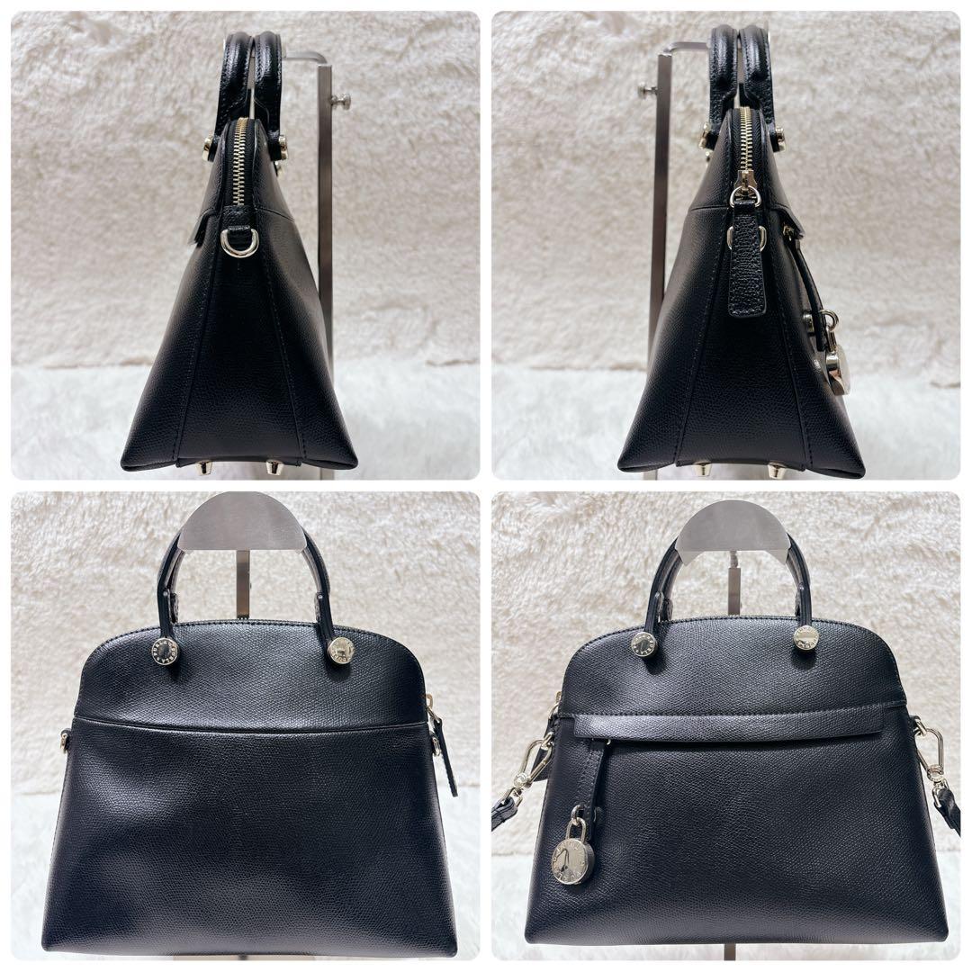 人気！ FURLA パイパー ハンドバッグ 2WAY ショルダーバッグ 黒