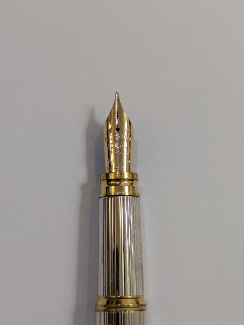 ウォーターマン　PARIS　万年筆　F　細字　ボールペン　スターリングシルバー