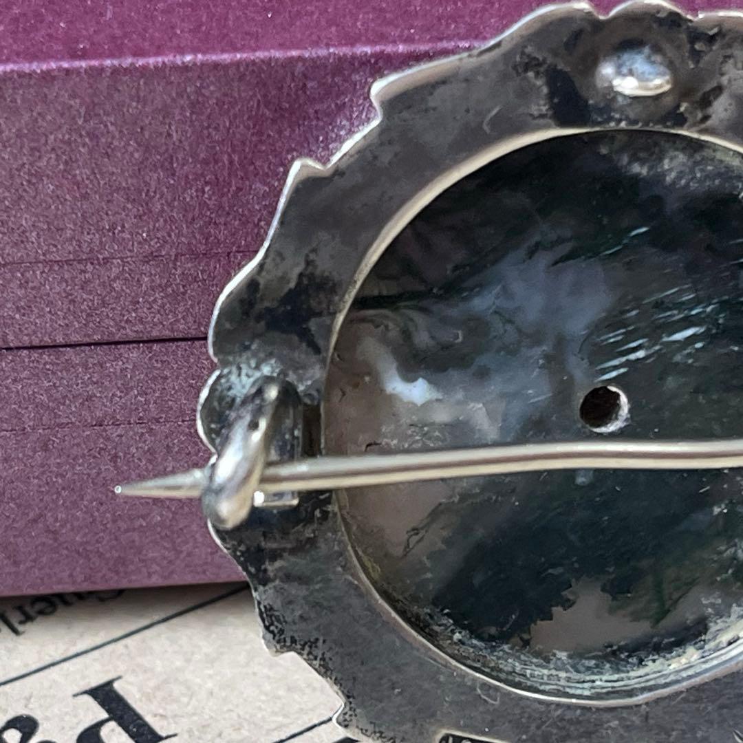 ★魅惑★ 英国 ヴィクトリアン ブローチ 純銀 シルバー 刻印有 1920年