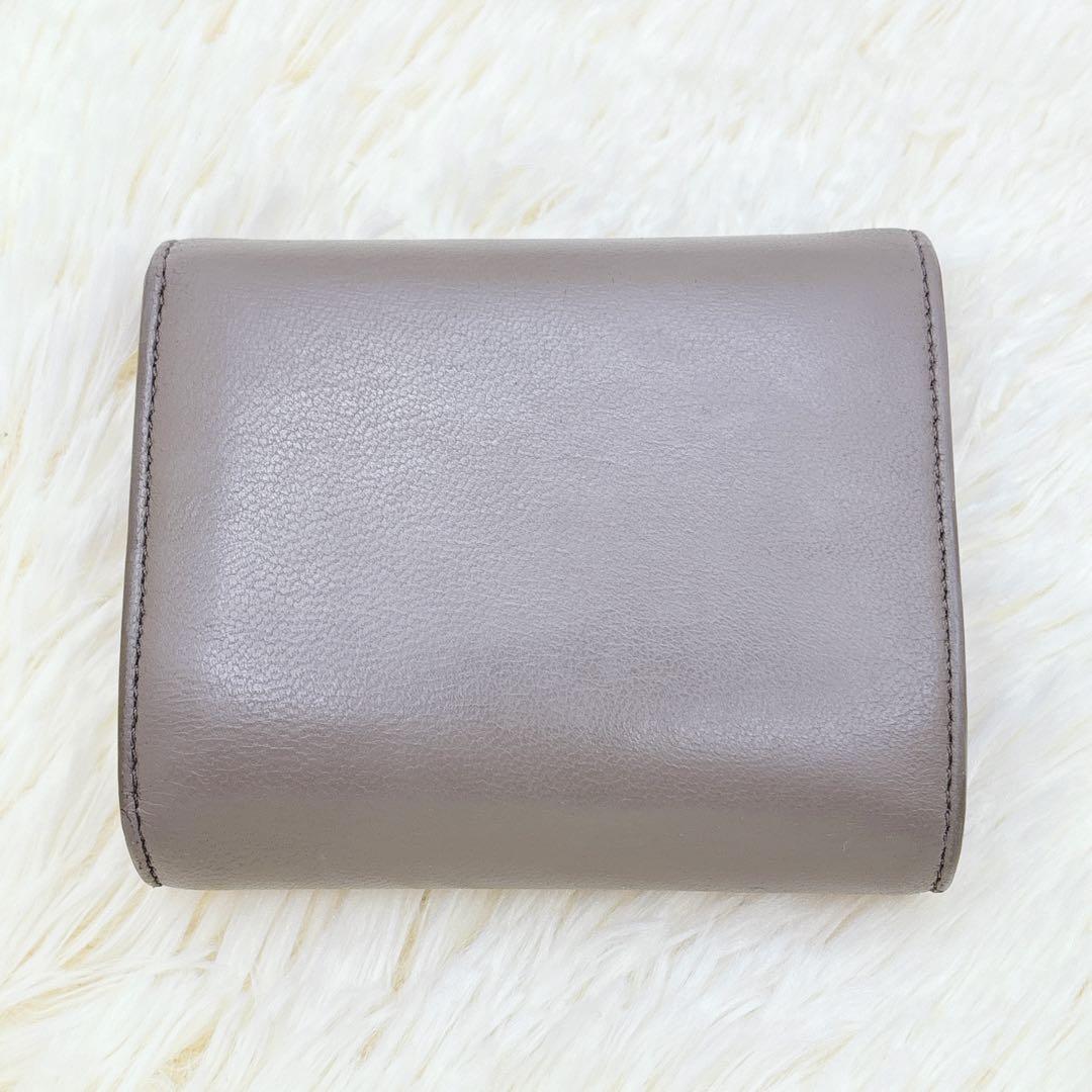 美品✨CELINE トリオンフ スモールフラップウォレット 三つ折り グレージュ