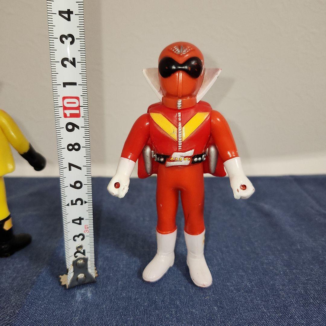 ゴレンジャー　ソフビ　当時物　5体セット　モモレンジャー　腕取れ　1体オマケ付き