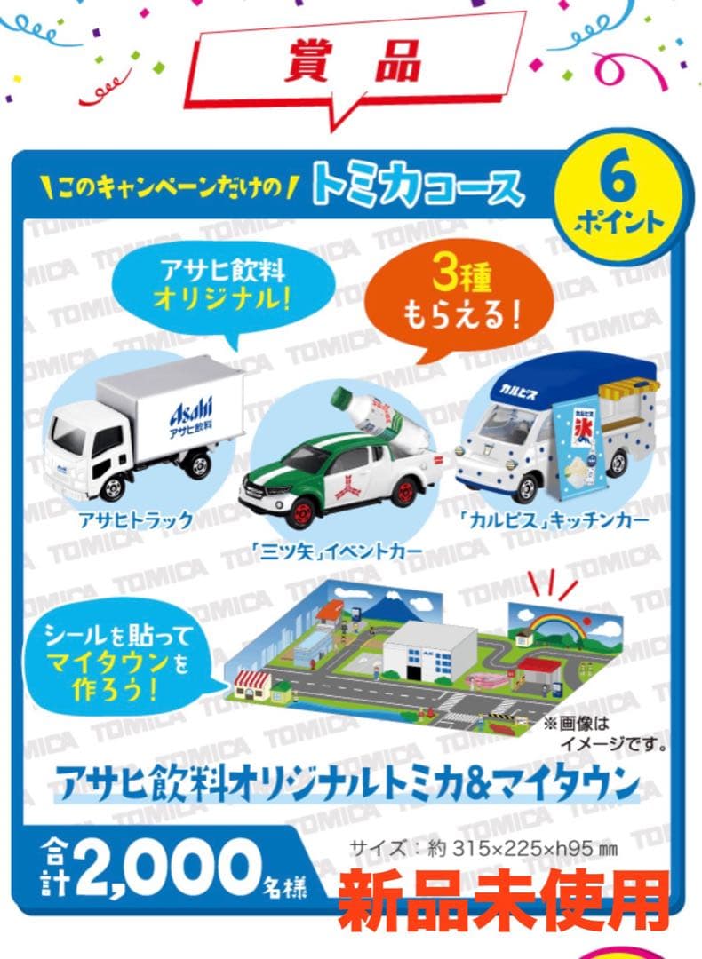 アサヒ飲料オリジナルトミカセット　当選品