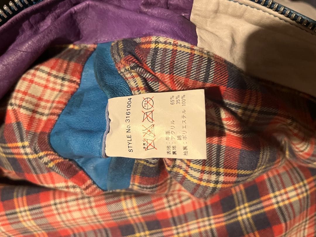 Schott マルチカラーレザージャケット ライダース