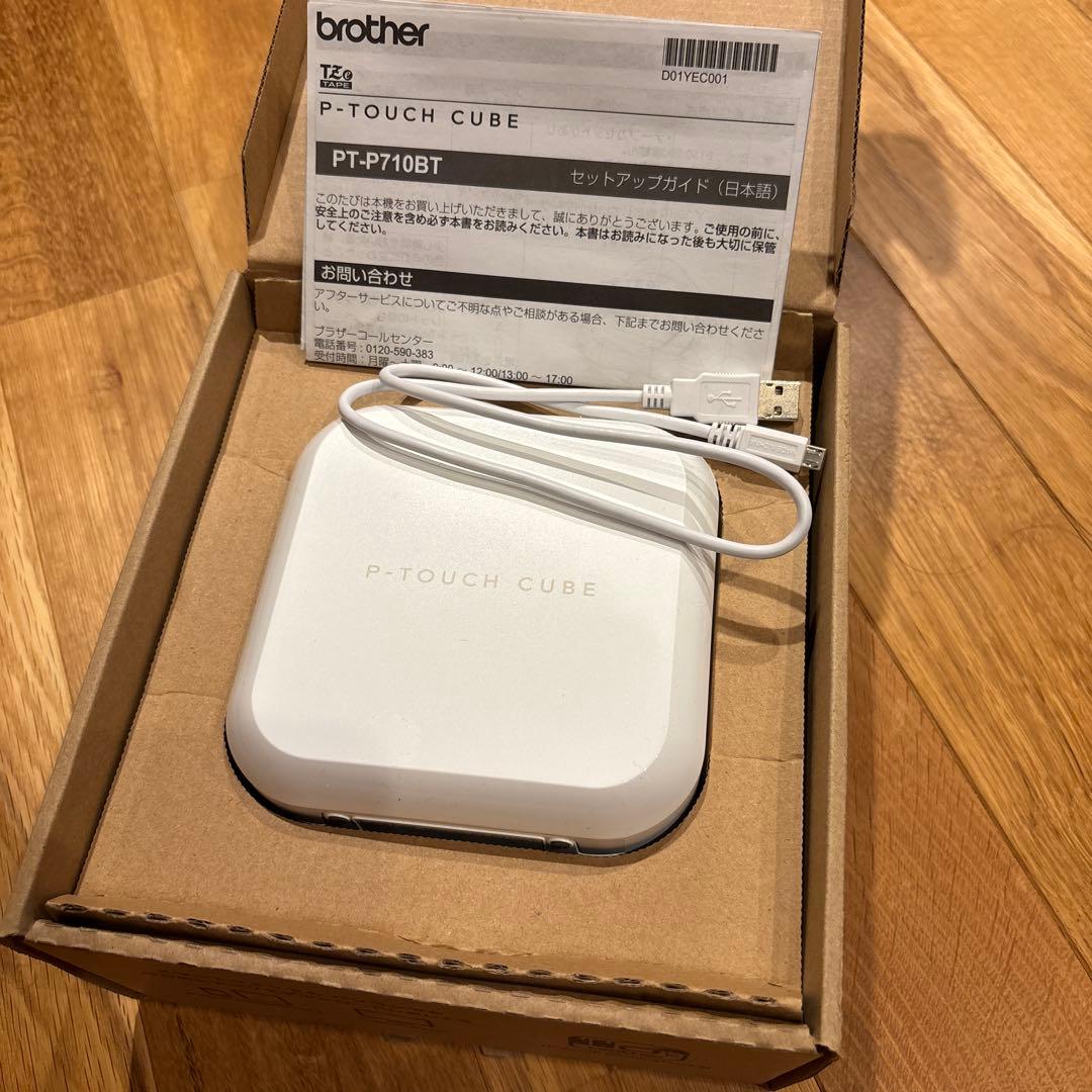 新品brother P-TOUCH CUBE PT-P710BT&テープカセット