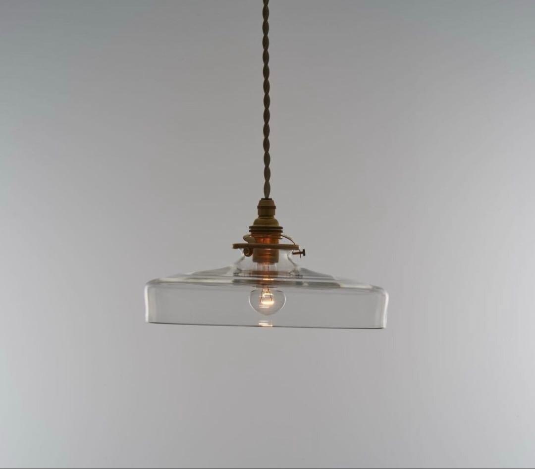 蠣崎マコト　ガラスランプシェード　照明